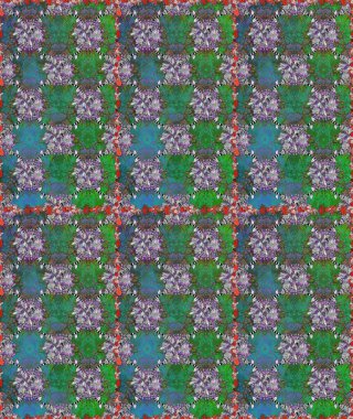 El çizimi dikişsiz sonbahar çiçekleri deseni. Renkli yeşil ve gri pürüzsüz desen. Yeşil ve gri renkli çiçekler. Tekstil ve kapak tasarımı için mükemmel. Doodle tarzı.