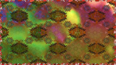 Kahverengi renkte sevimli çiçekler. Raster illüstrasyonu. Küçük çiçekli basit, dikişsiz desen. Moda baskısı, albüm, ambalaj kağıdı, duvar kağıdı için zarif dekoratif süslemeler..