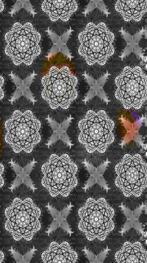 Küçük çiçekteki sevimli çiçek deseni. Raster illüstrasyonu. Çizim.