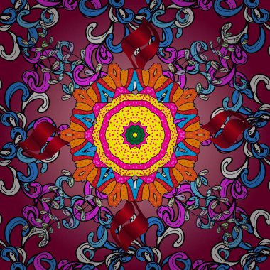 Siyah ve mor renkli güzel çiçeklerle kusursuz desenler suluboya çiçek desenleri duvar kağıdı, kart veya kumaş için fayanslı. Raster..