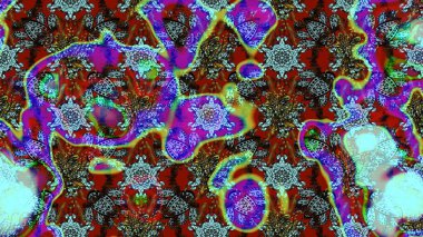 Küçük renkli çiçekler. Robot resim. Moda baskıları için zarif bir şablon. Çiçekli yaz çiçekleri. Küçük çiçekte güzel bir desen. Motley illüstrasyonu.