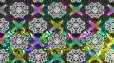 Manzaralı çiçek deseni. Çiçek kompozisyonu, el boyası, hassas şablon. Sevgililer günü ve tebrik kartı konsepti için şık bir davetiye. Üst görünüm, yumuşak gri ve yeşil renk.