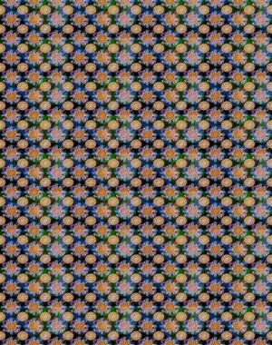 Raster illüstrasyonunda kusursuz çiçek deseni. Mavi ve nötr renklerde. Güzel kumaş deseni. Raster illüstrasyonu.