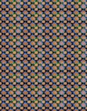 Raster illüstrasyonunda kusursuz çiçek deseni. Mavi ve nötr renklerde. Güzel kumaş deseni. Raster illüstrasyonu.