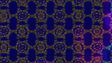 Renkli unsurlarla hareketli arka plan görüntüleri. Çiçekler. Eski model. Bayrak tarzı. Video kaydı. Şablon. Döngü. Kusursuz..