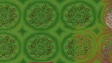 Renkli unsurlarla hareketli arka plan görüntüleri. Çiçekler. Eski model. Bayrak tarzı. Video kaydı. Şablon. Döngü. Kusursuz..