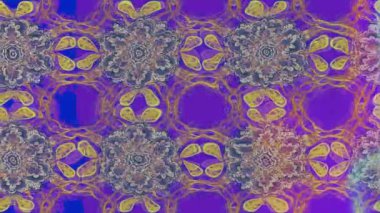 Renkli unsurlarla hareketli arka plan görüntüleri. Çiçekler. Eski model. Bayrak tarzı. Video kaydı. Şablon. Döngü. Kusursuz..