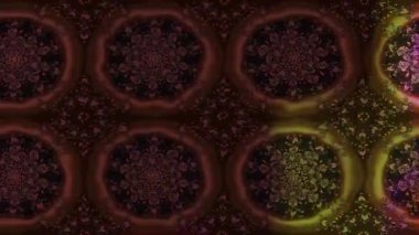 Renkli unsurlarla hareketli arka plan görüntüleri. Çiçekler. Eski model. Bayrak tarzı. Video kaydı. Şablon. Döngü. Kusursuz..