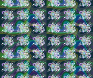 Güzel suluboya yaz çiçekleri deseni..