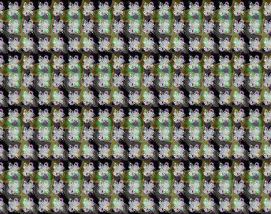 Düz Çiçek Elementleri Tasarımı. Yeşil ve nötr renklerde çiçekler. Raster Illustrasyon 'daki Çiçek Deseni' nin son moda çizimi. Renkli Yaz Teması çizim şablonu.