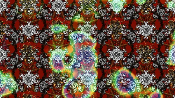 Soyut etnik raster çizim kalıbı. Kabile sanatı boho baskısı, klasik çiçek arkaplanı. Arkaplan dokusu, duvar kağıdı, gri ve kahverengi renkli çiçek teması.