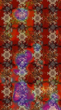 Küçük renkli çiçekler. Küçük çiçekte güzel bir desen. Moda baskıları için zarif bir şablon. Motley illüstrasyonu. Çiçekli bahar çiçekleri.