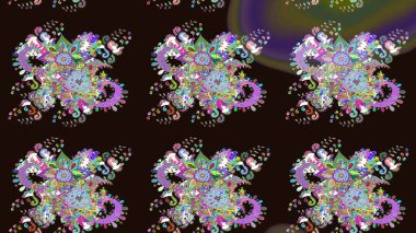 Raster stili kumaş deseni. Çiçekler suluboya çizim deseni.