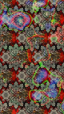 Parlak çiçekli kolaj çiçekleri gri ve nötr. Çiçek tasarımı için inanılmaz bir kolaj cenneti tarzı. Çiçekli zambaklar eskiz arka planı.