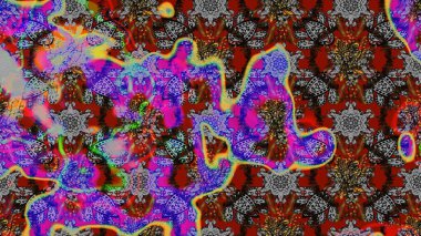 Çiçek desenli eskiz. Gri, kahverengi ve kırmızı renkte çiçekler. Tişört baskısı için çiçek boyama rasteriName.