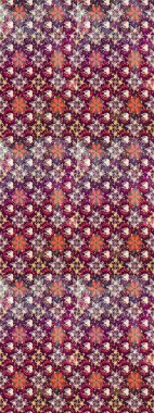 Arkaplan dokusu, duvar kağıdı, mor ve bej renkli çiçek teması. Kabile sanatı boho baskısı, klasik çiçek arkaplanı. Soyut etnik raster pürüzsüz desen.