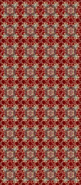 Çiçek süsü kumaş deseni, cam, çiçek desenli metal kırmızı, kahverengi ve bej renklerinde altın elementler. Klasik raster altın pürüzsüz desen.