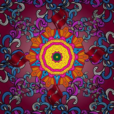 Raster. Siyah ve mor renkte güzel çiçeklerle kusursuz desenler suluboya çiçek deseni, duvar kağıdı, kart veya kumaş için fayanslı..