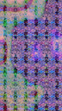 Parlak renkli fantezi çiçekleri, yapraklar, menekşe rengi tomurcuklar. Suluboya el çizimi elementli çiçek çizimi deseni.