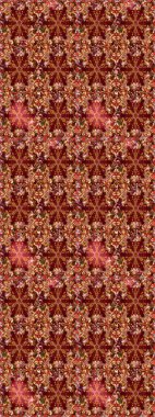 Kusursuz soyut bir arkaplan. Raster illüstrasyonu. Oriental raster klasik kırmızı ve altın desenli.