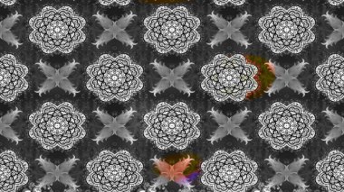 Robot resim. Küçük çiçekteki sevimli çiçek deseni. Raster illüstrasyonu.