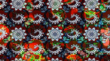 Raster illüstrasyonu. Suluboya, elle çizilmiş. Siyah ve kahverengi renkte yaprakları olan yabani çiçekler. Taslak arkaplan deseni.