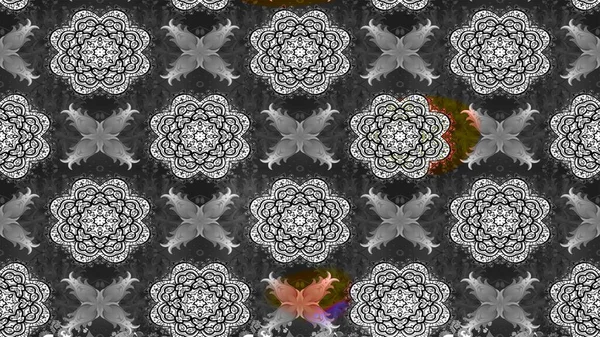 Robot resim. Küçük çiçekteki sevimli çiçek deseni. Raster illüstrasyonu.