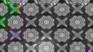 Raster illustration. Sketch spring pattern with little flowers. On gray and neutral colors in watercolor style.