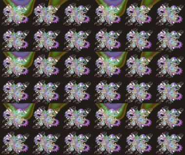 Çiçek deseni. Şatafatlı bahar bahçesi dokusu. Raster illüstrasyonu. Çiçek çizimi arkaplanı.