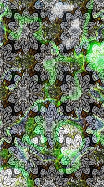 Çiçekler suluboya tarzında gri ve yeşil renklerde. Üzerinde gri ve yeşil renkler olan çiçek deseni çiz..