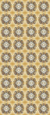 Renklerdeki altın element. Barok tarzında altın çiçekli süs. Damask arkaplanı. Altın çiçekli, pürüzsüz desen.