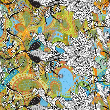 Yeşil ve beyaz renkli çiçekler. Elle boyanmış suluboya, kusursuz çiçekler ve bitkiler..