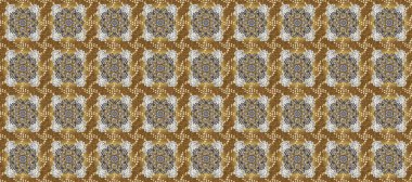 Doku arka planında altın duvar kâğıdı. Damask kusursuz yinelenen arkaplan. Barok tarzında altın çiçekli süs. Kahverengi ve gri renklerdeki altın element.