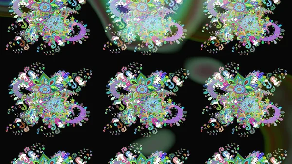 Raster illüstrasyonu. Egzotik çiçekler, botanik, parlak klasik, siyah ve yeşil renkler. Klasik tropikal doğal elementlerin suluboya seti.