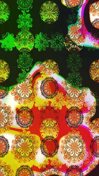 Gri ve yeşil renkli çiçekler. Kumaş desenli papatya çiçekleri ayrıntıları.