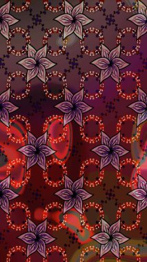 Nazik, narin çiçek arkaplanı. Kahverengi ve mor renkli çiçekler. Raster çiçek desenli ve çiçekli..