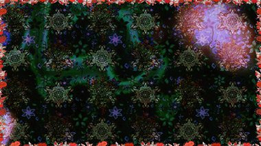 Raster düz çiçekleri pürüzsüz desen. Siyah ve gri renkli çiçekler. Tasarım hediye paketi, tebrik kartları, posterler ve afiş tasarımı.