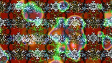 Çiçek desenli eskiz. Kahverengi ve yeşil renkli çiçekler. Düz Çiçek Elementleri Tasarım Raster illüstrasyonu. Renkli Bahar Teması çizim şablonu.