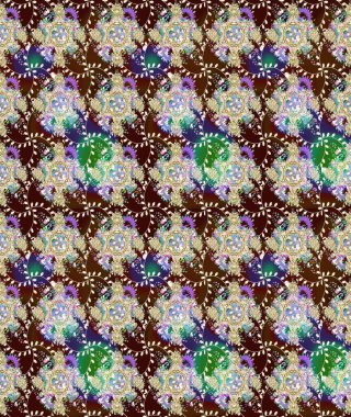 Güzel eskiz şekli. Güzel kumaş deseni. Düz Çiçek Elementleri Tasarımı. Raster çiçekli arka plan. Renkli Yaz Temalı eskiz kalıbı. Yazdır.