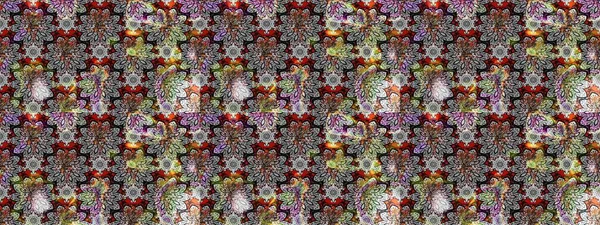 Gri ve nötr renklerde parlak çiçekli halı deseni.