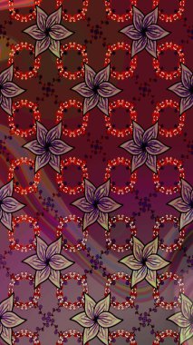 Colour Spring Theme sketch pattern Background. Flat Flower Elements Design. Beautiful fabric pattern. In asian textile style. Sketch flowers pattern. Raster illustration.