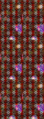 Kahverengi ve kırmızı renkte çiçekler. Raster illüstrasyonunda çiçek deseni çizimi.