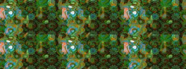 Güzel karalamalı çiçek desenli çizim. Güzel kumaş deseni. Raster illüstrasyonu. Küçük çiçekte sevimli çiçek deseni var..