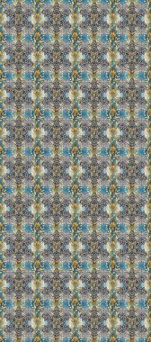 Gri, mavi ve nötr renklerde altın elementlerle kusursuz desen. Geleneksel oryantasyon süsü. Klasik klasik klasik arka plan. Kusursuz klasik raster altın desenli. Raster illüstrasyonu.