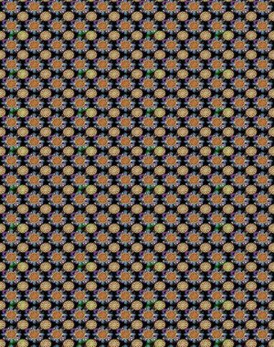 Ağaç dallı bahar çiçekleriyle desen, çiçek siluetiyle siyah renkler. Raster deseni.