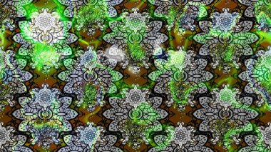 Güzel kumaş deseni. Karalama çiçeği. Düz Çiçek Elementleri Tasarımı. Zentangle soyut çiçekleri. Raster illüstrasyonu. Renkli Bahar Teması çizim şablonu.