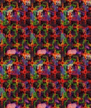 Robot resim. Küçük çiçekte güzel bir desen. Moda baskıları için zarif bir şablon. Küçük renkli çiçekler. Çiçekli yaz çiçekleri. Motley illüstrasyonu.