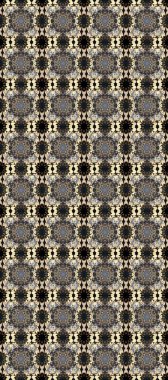 Golden element on gray, beige and brown colors. Luxury, royal and Victorian concept. Vintage baroque floral seamless pattern in gold over gray, beige and brown. Ornate raster decoration.