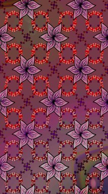 Kahverengi çiçekli eskiz deseni, suluboya çiçek deseni, sevimli çiçek, duvar kağıdı, kart veya kumaş için fayanslı. Raster - stok.