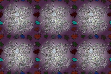 Küçük renkli çiçekler. Çiçekli bahar çiçekleri. Moda baskıları için zarif bir şablon. Kusursuz. Küçük çiçekte güzel bir desen. Motley illüstrasyonu.